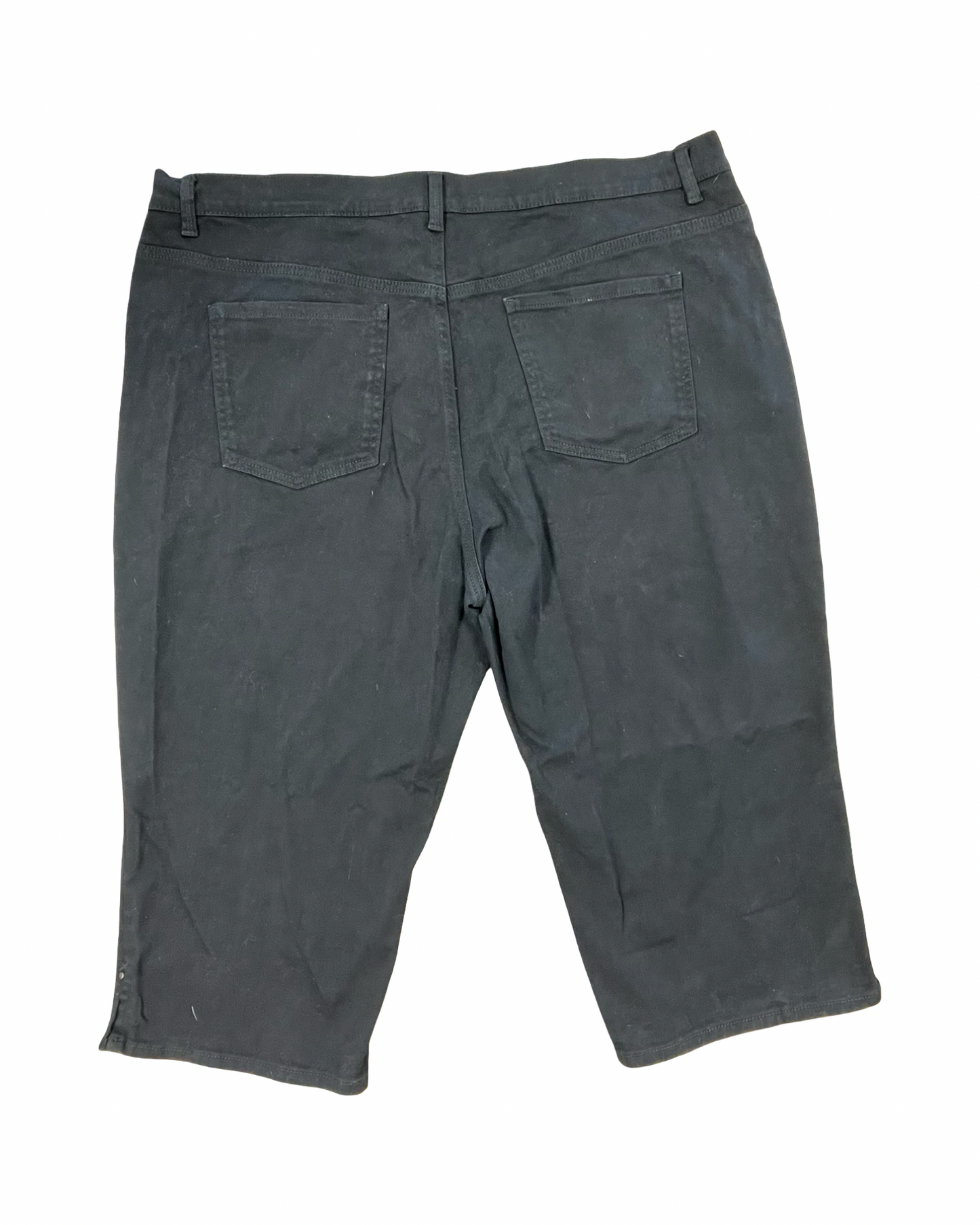 Jeans Cropped By Gloria Vanderbilt In Black Denim, Size:20