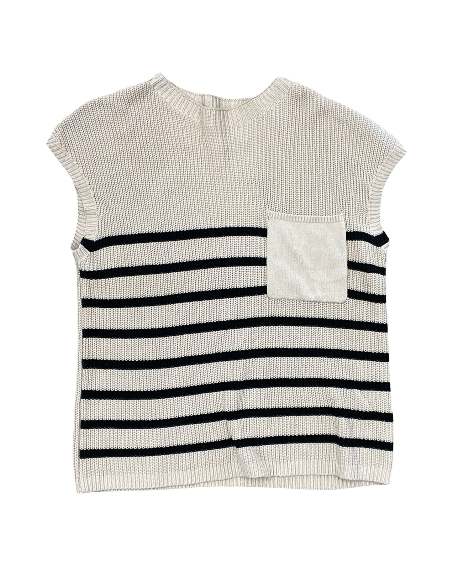 Vest Sweater By Kirundo In Black & Brown, Size:S
