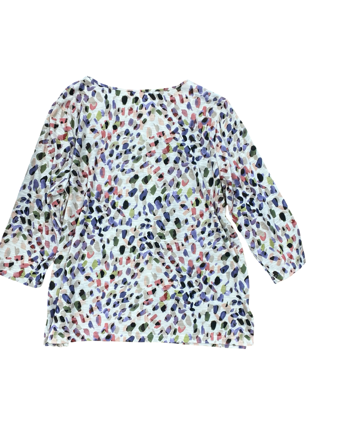 Top Ls By Alfred Dunner In Cream & Purple, Size:L
