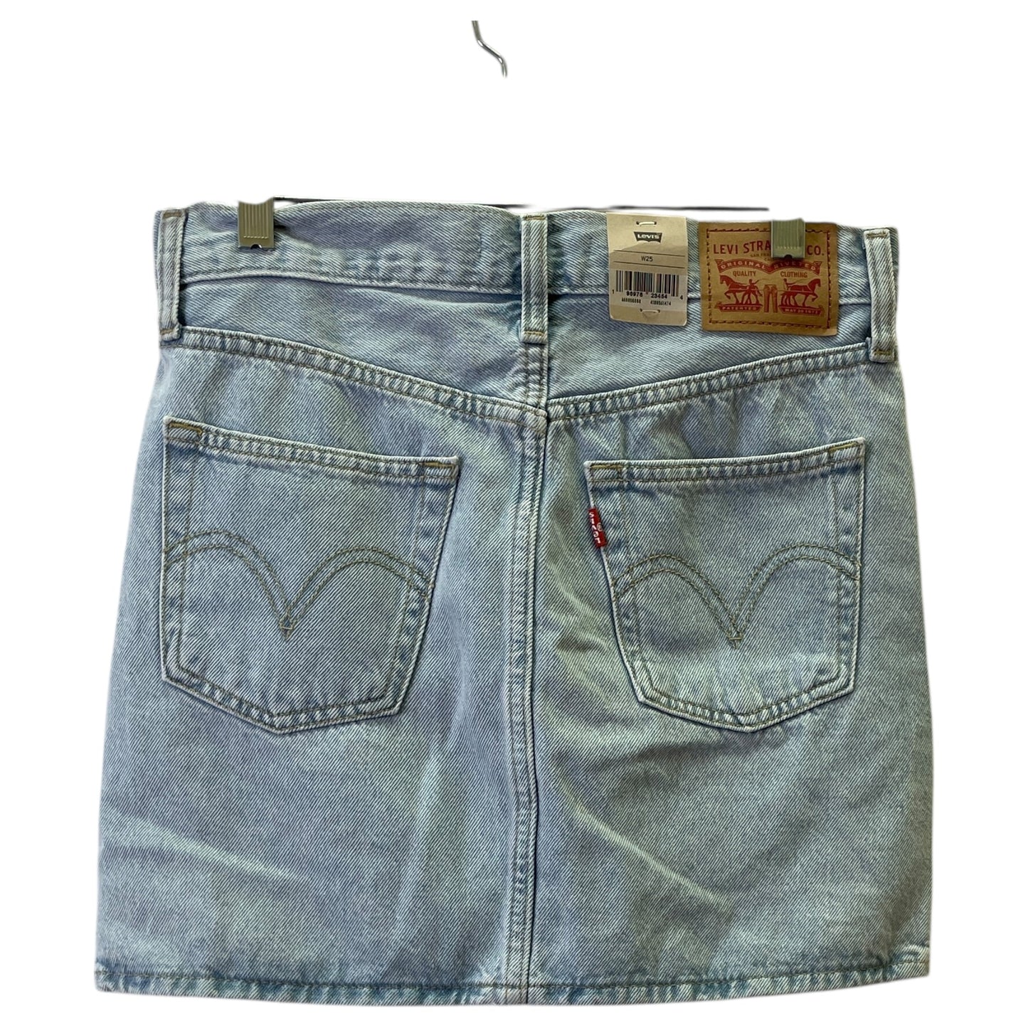 Skirt Mini & Short By Levis In Blue Denim, Size:2