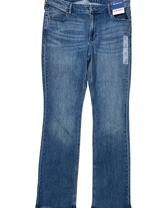 Jeans Boot Cut By Old Navy In Blue Denim, Size:12L