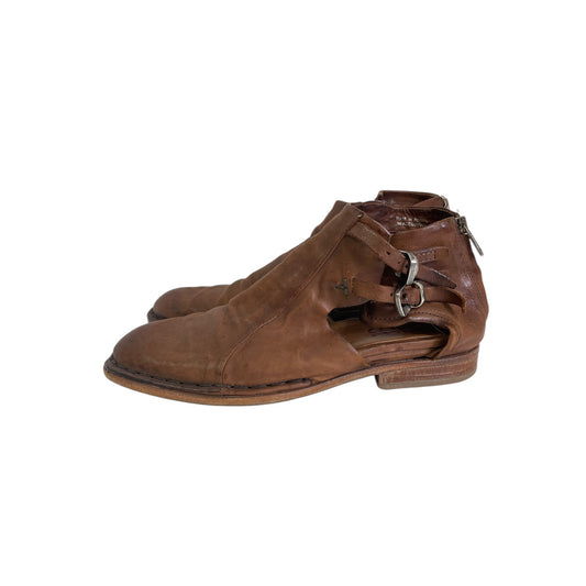Boots Ankle Flats By A.S. 98 In Brown, Size:10