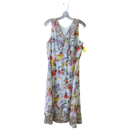 Dress Casual Midi By Nicole By Nicole Miller In Floral Print, Size:14