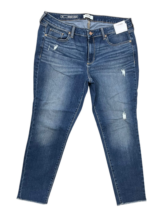 Jeans Cropped By Sonoma In Blue Denim, Size:16