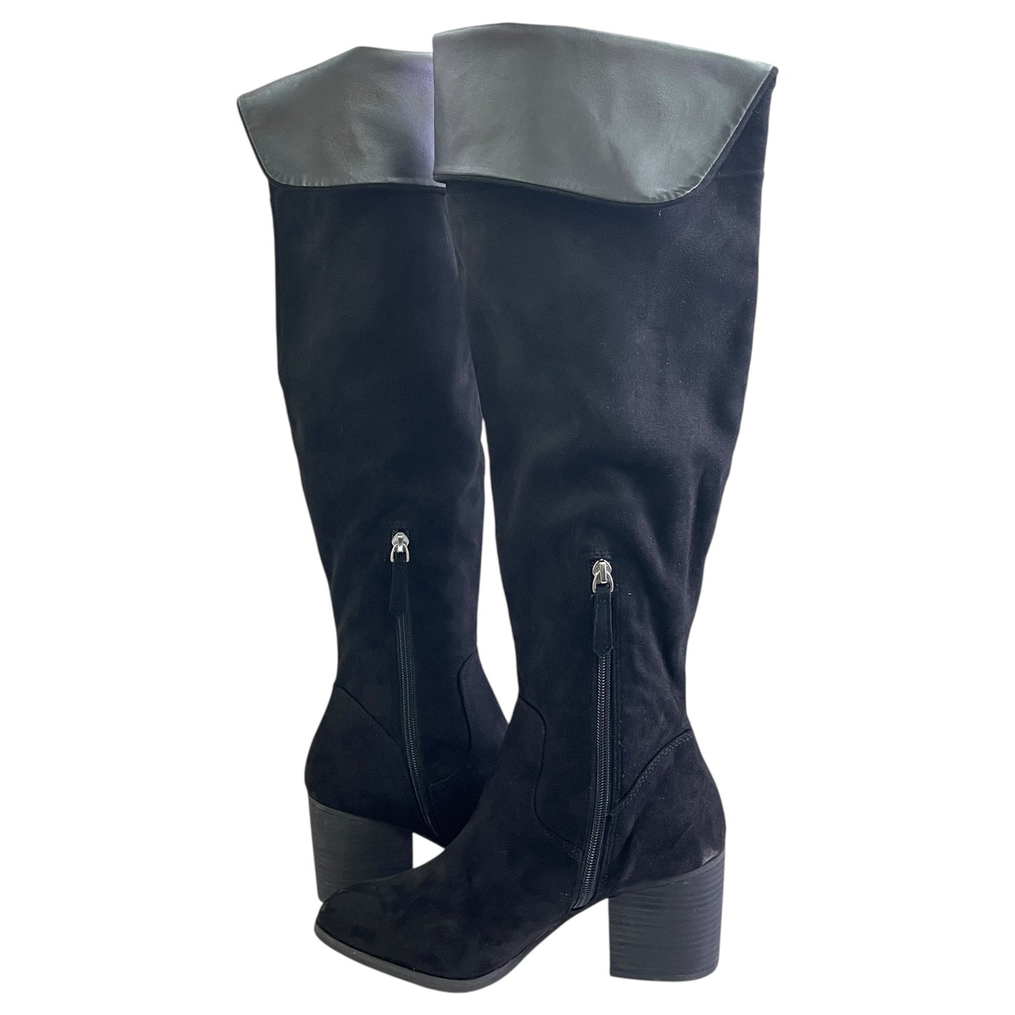 Boots Over-The-Knee Heels By Bp In Black, Size:9.5