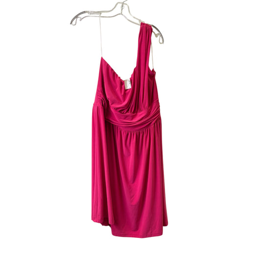 Dress Casual Short By Avenue In Pink, Size:1X