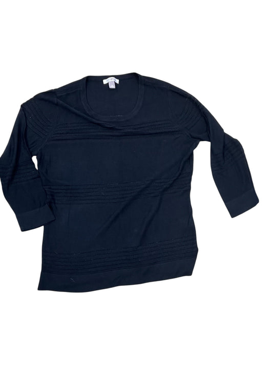 Top 3/4 Sleeve By Roz And Ali In Black, Size:M