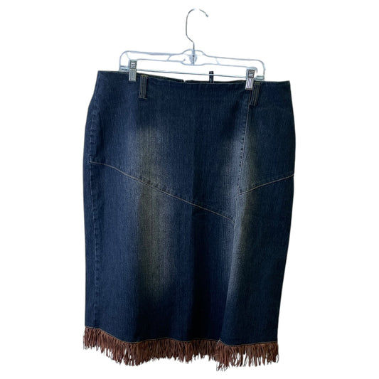 Skirt Midi By Sebo In Blue, Size:18