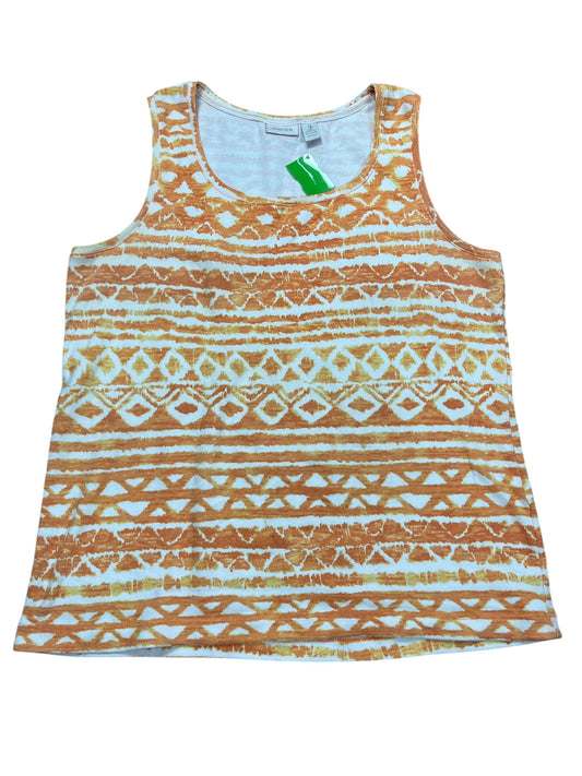 Top Sleeveless By Chicos In Orange, Size:Xl