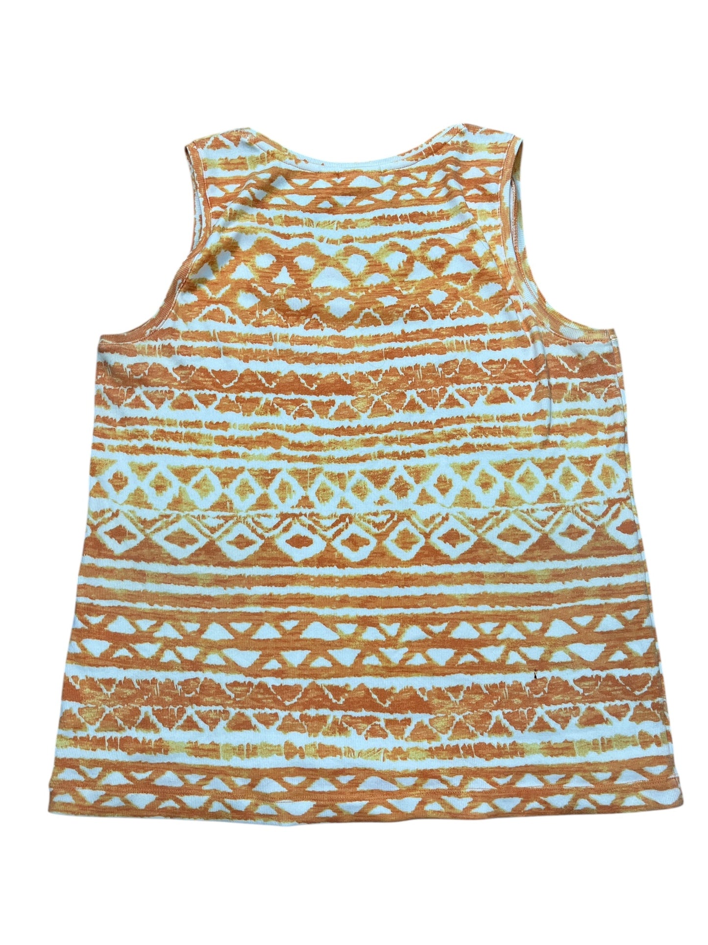 Top Sleeveless By Chicos In Orange, Size:Xl