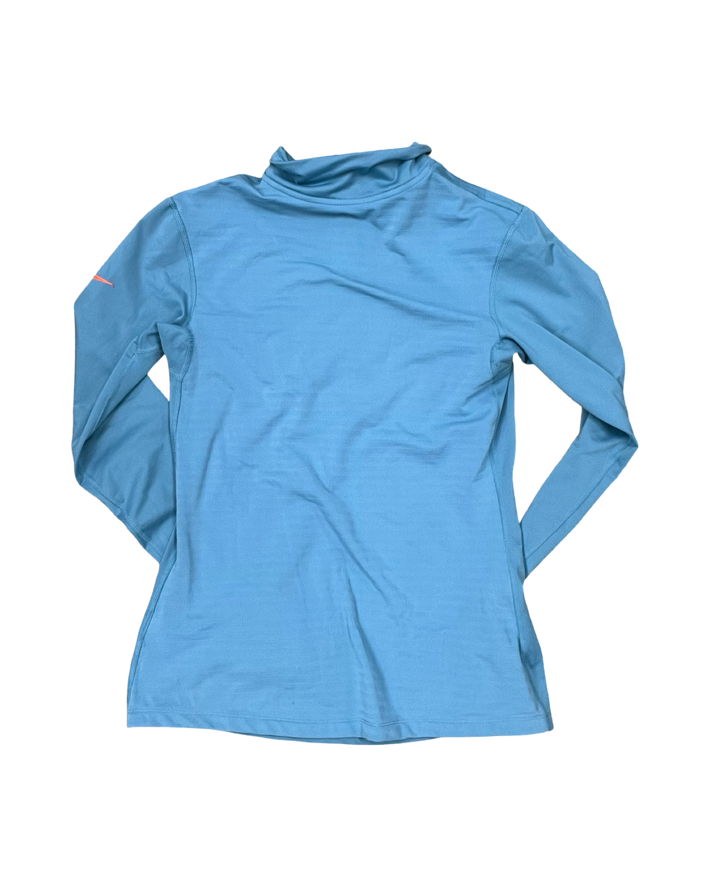 Athletic Top Ls Collar By Nike In Teal, Size:L