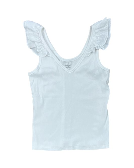Top Sleeveless By Old Navy In White, Size:S