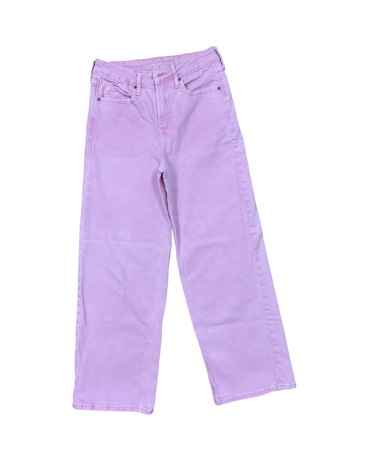 Jeans Wide Leg By Old Navy In Pink Denim, Size:4