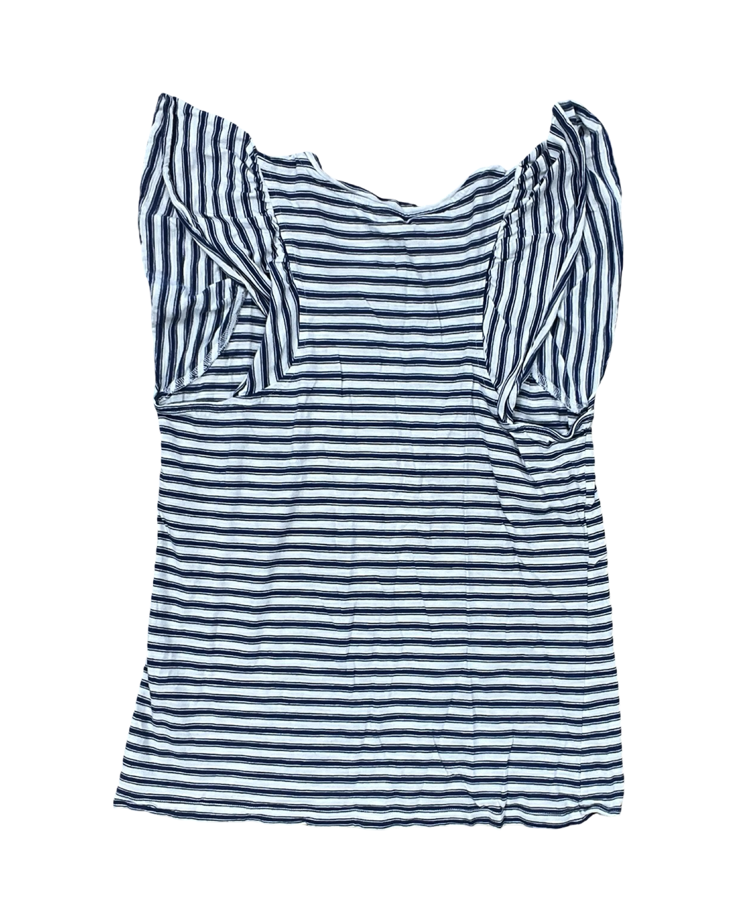 Top Sleeveless By Banana Republic In Blue & White, Size:L