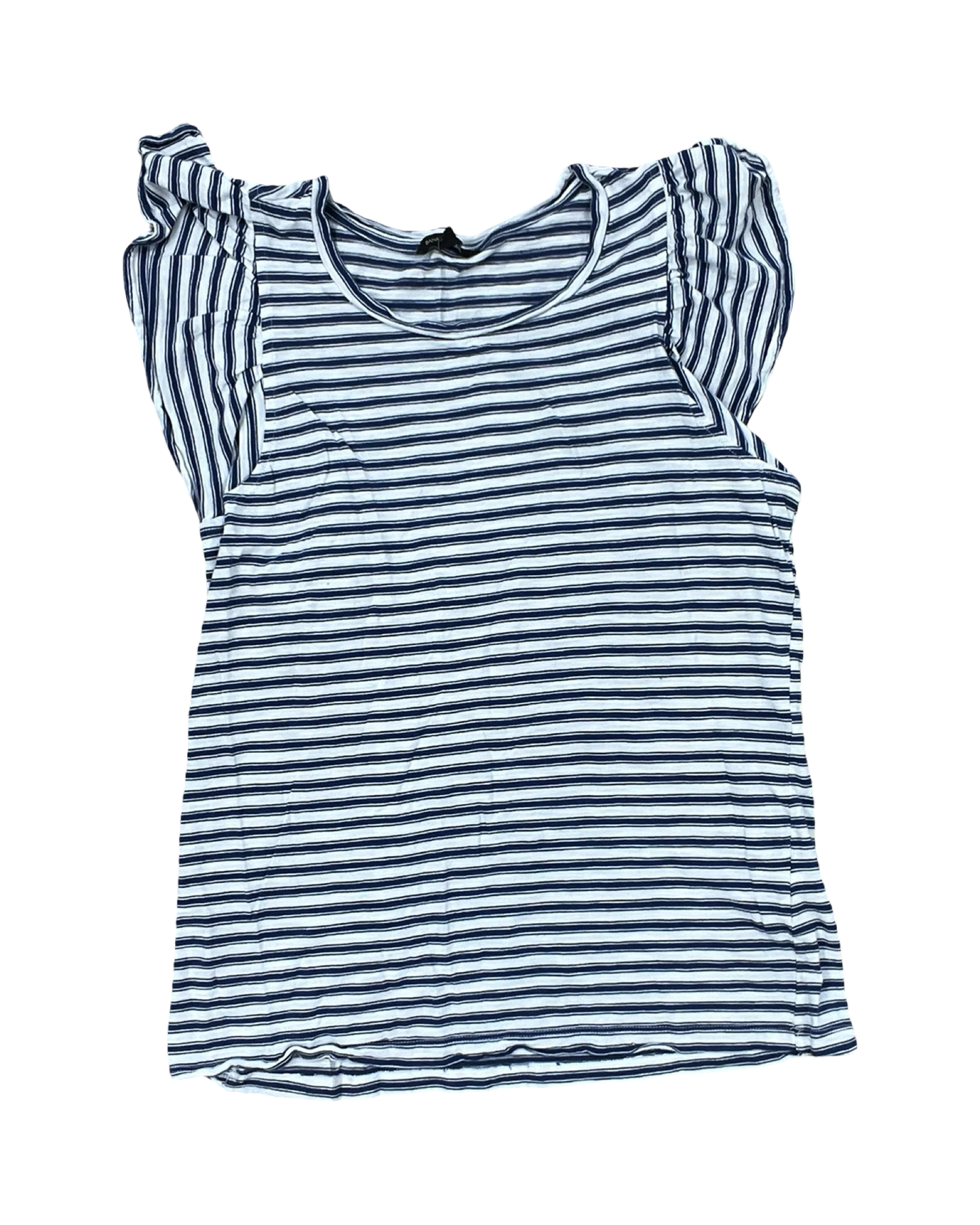 Top Sleeveless By Banana Republic In Blue & White, Size:L