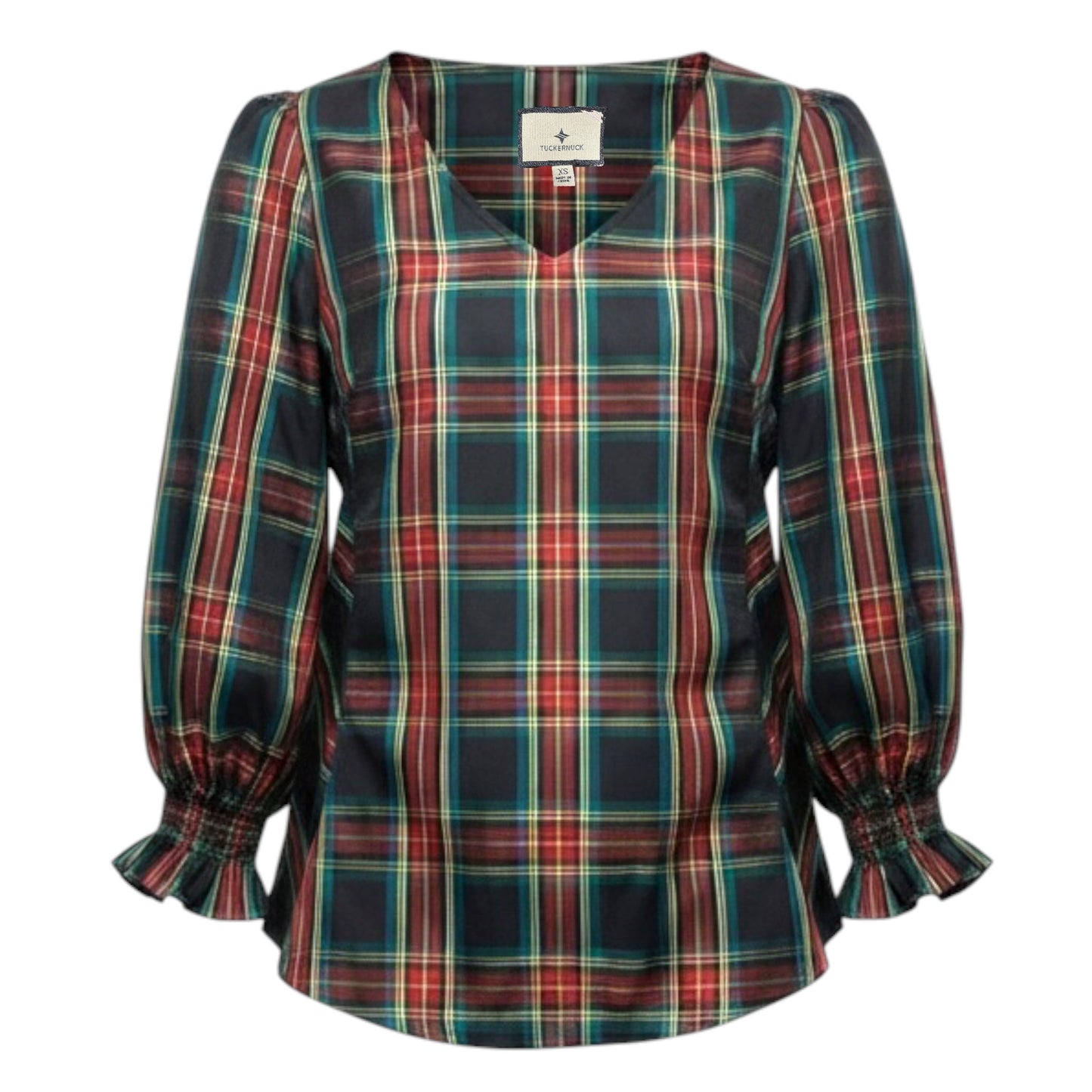 Highland Plaid Easton Blouse By Tuckernuck In Plaid Pattern, Size: XS