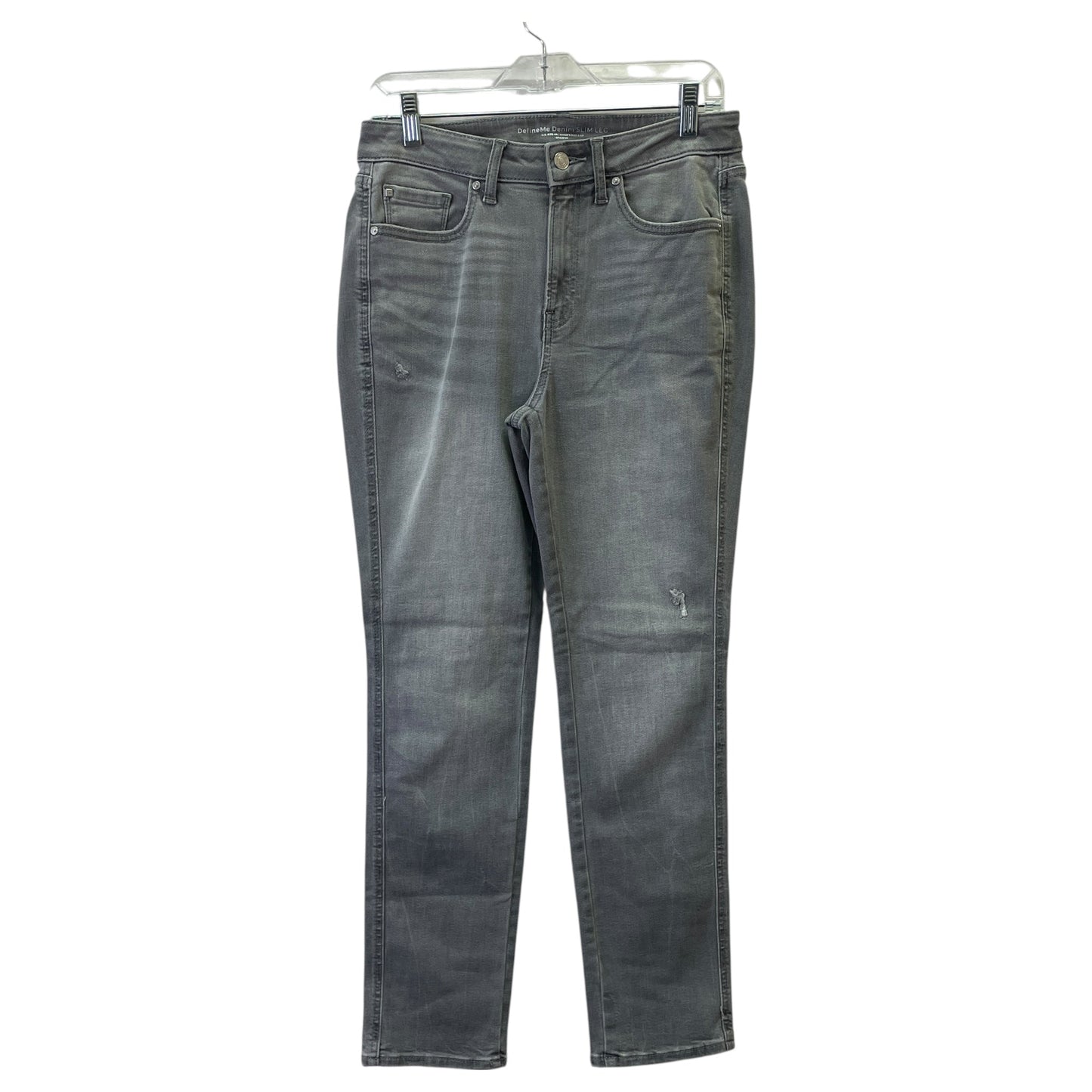 Jeans Skinny By Chicos In Grey Denim, Size:6