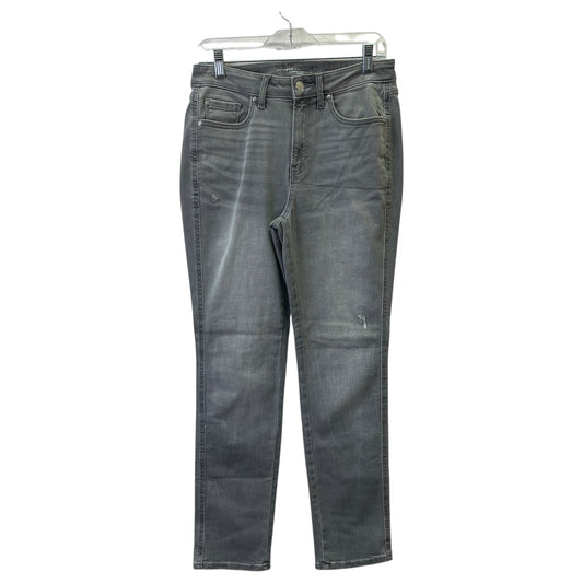 Jeans Skinny By Chicos In Grey Denim, Size:6
