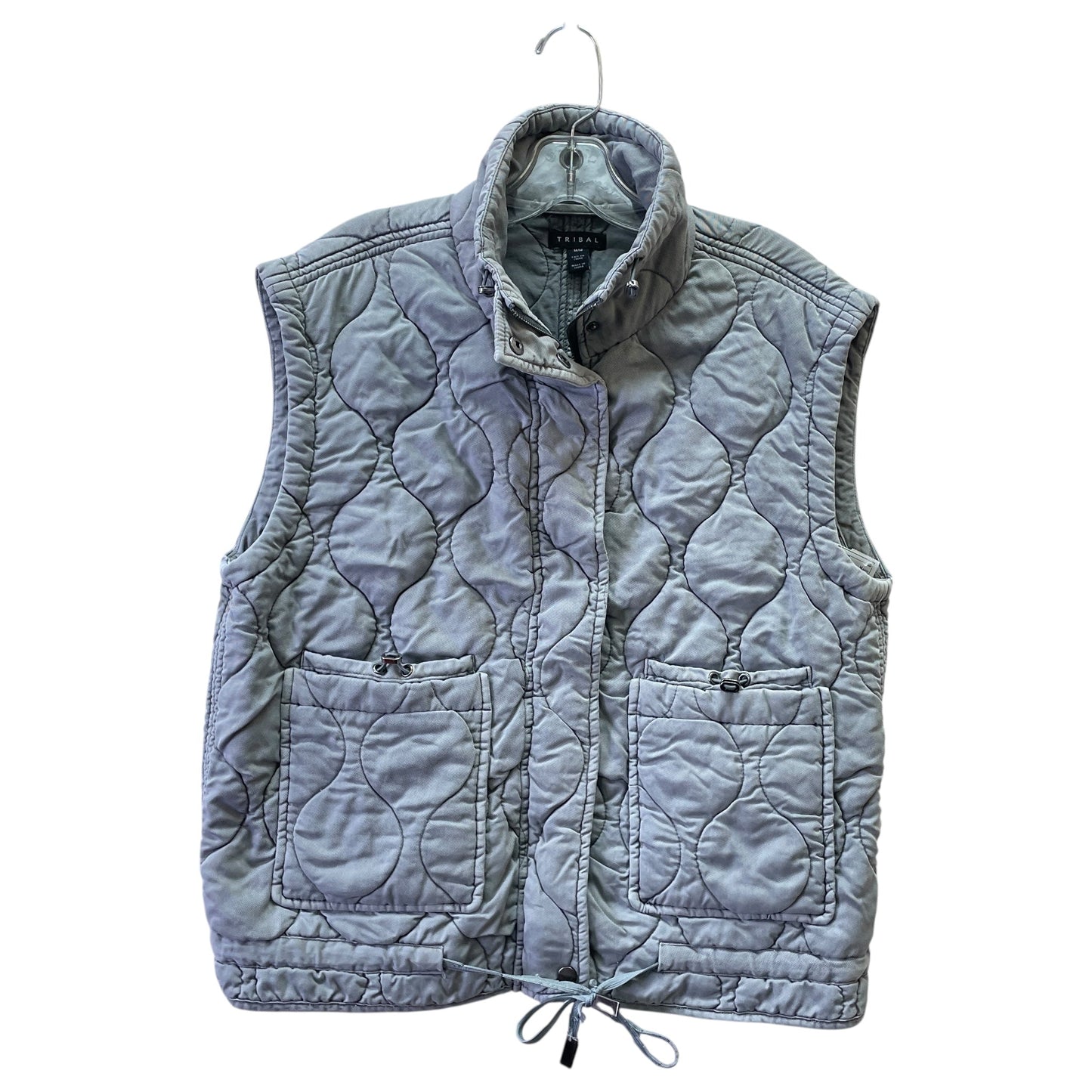 Vest Puffer & Quilted By Tribal In Grey, Size:M