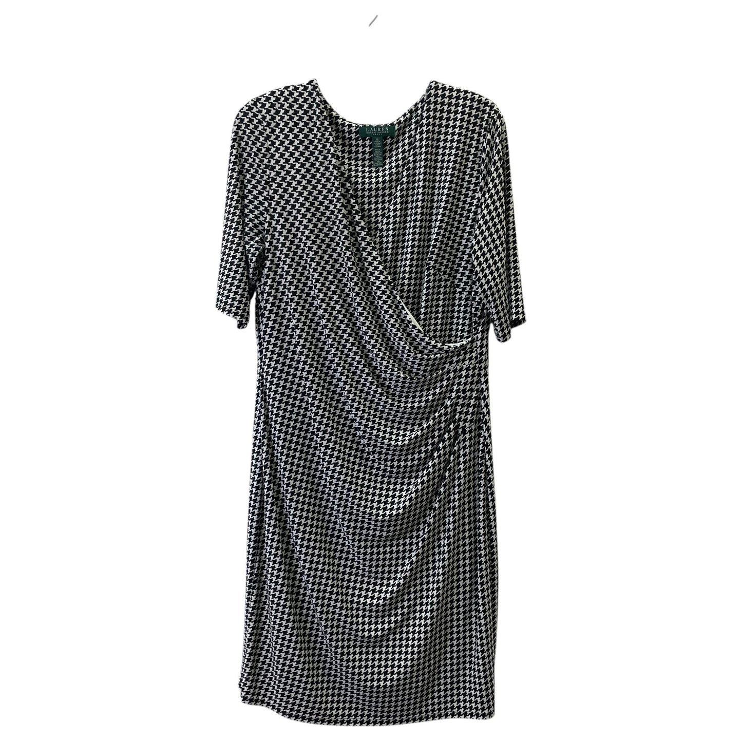 DRESS CASUAL MIDI by RALPH LAUREN In BLACK & WHITE, Size: 16