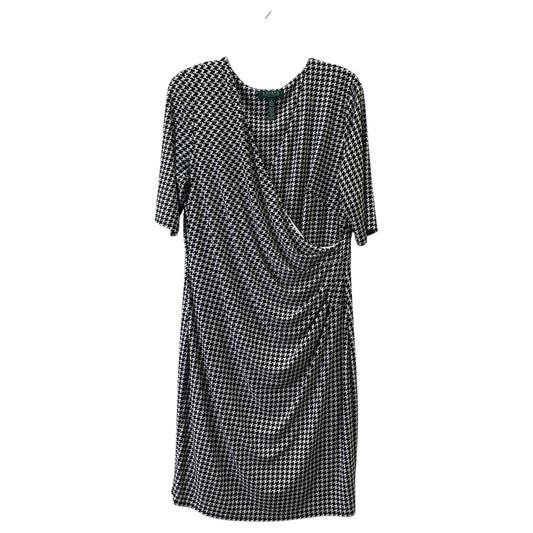 DRESS CASUAL MIDI by RALPH LAUREN In BLACK & WHITE, Size: 16