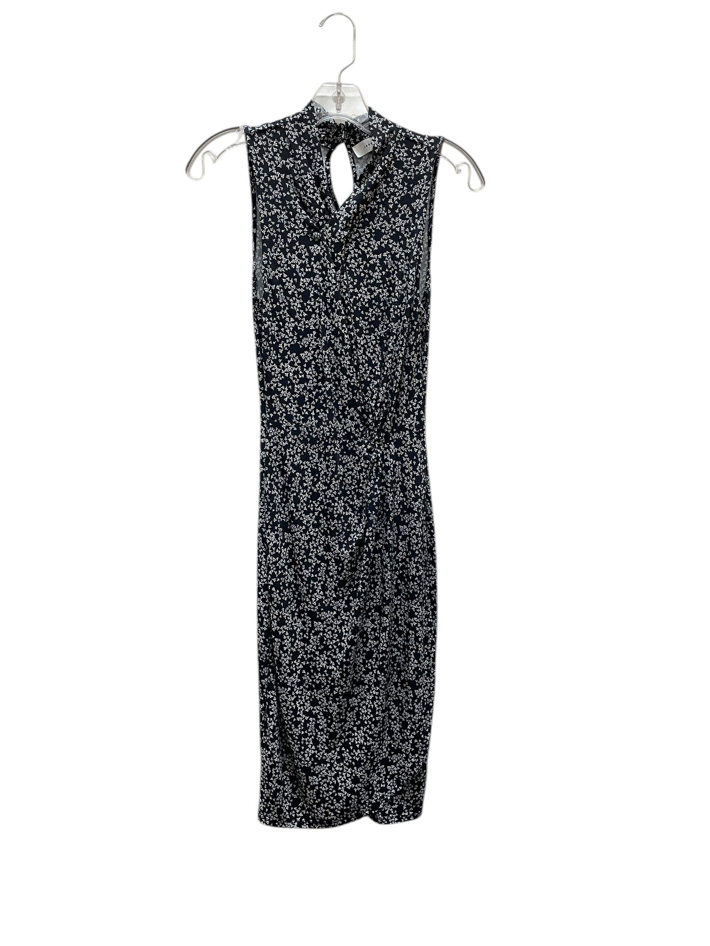 Dress Casual Midi By LARK & CO In Blue & White, Size:2