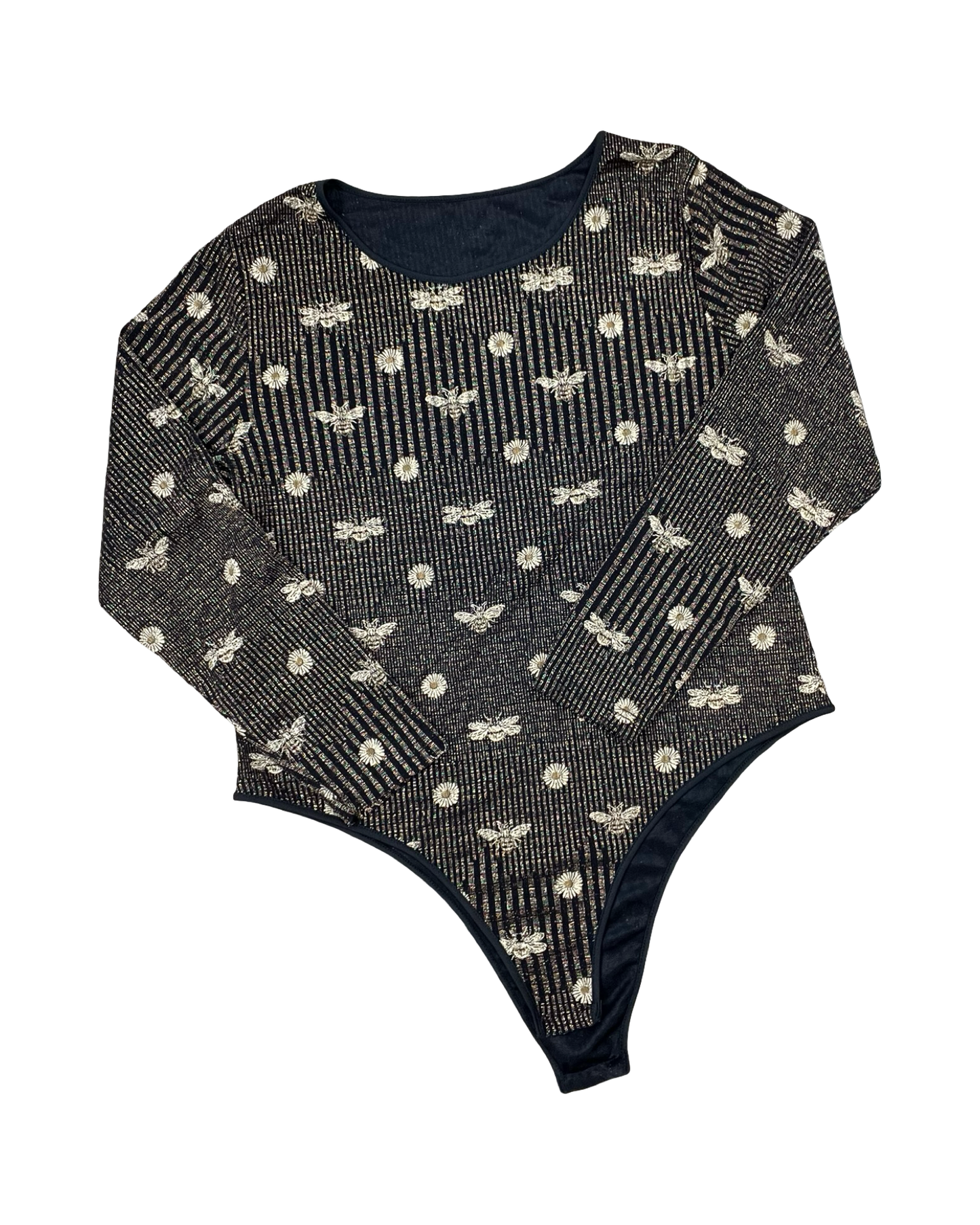 Bodysuit By Shein In Black & Gold, Size:4X