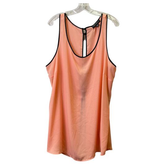 Top Sleeveless By Forever 21 In Orange, Size:3X