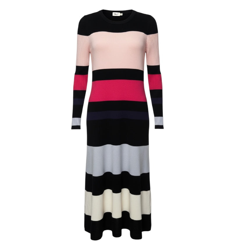 Dress Sweater By Eliza J In Striped Pattern, Size: S