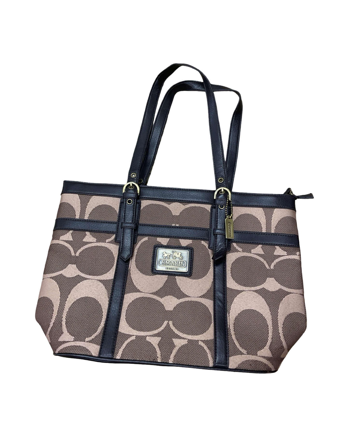 Handbag Designer By Coach In Brown, Size:Large