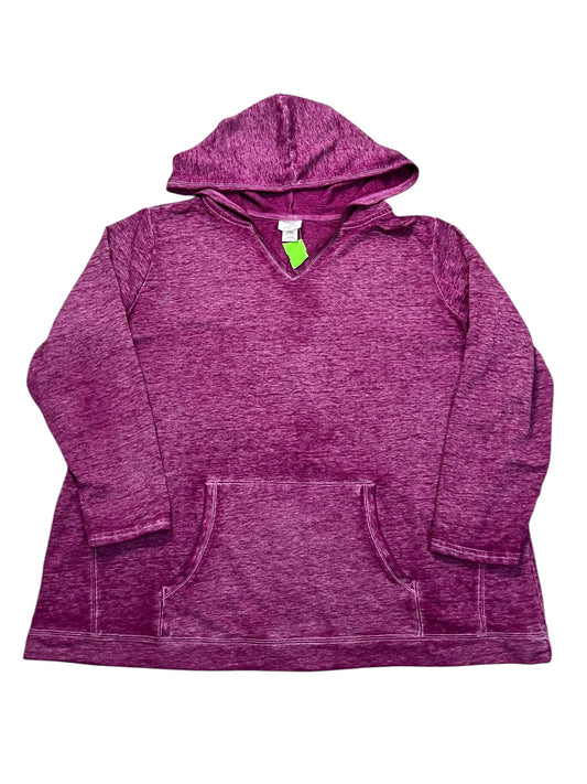 Athletic Top Ls Hoodie By Danskin In Purple, Size:3X