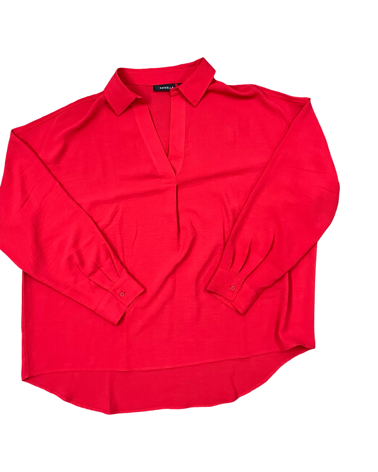 Top Ls By Rafaella In Red, Size:Xl