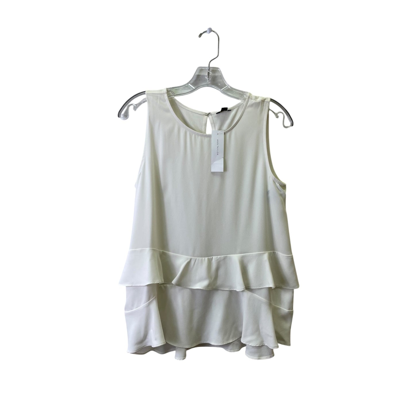 Top Sleeveless By Ann Taylor In Cream, Size:S