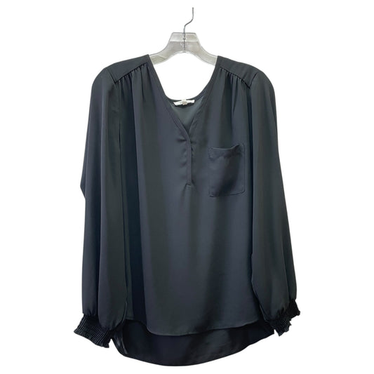 Blouse Ls By Pleione In Black, Size:L