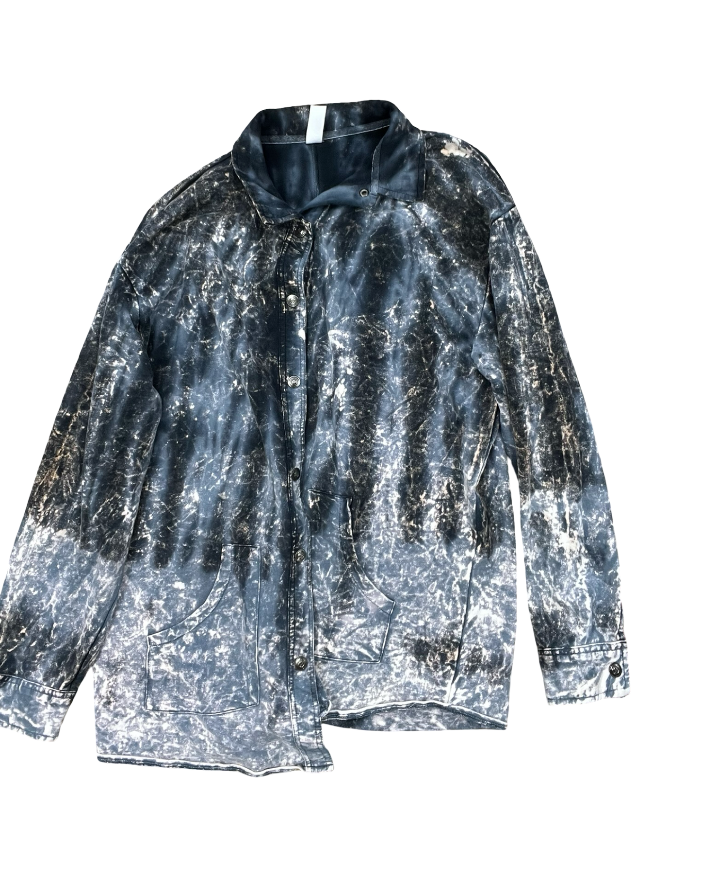 Jacket Shirt By Clothes Mentor In Black & Pink, Size:L
