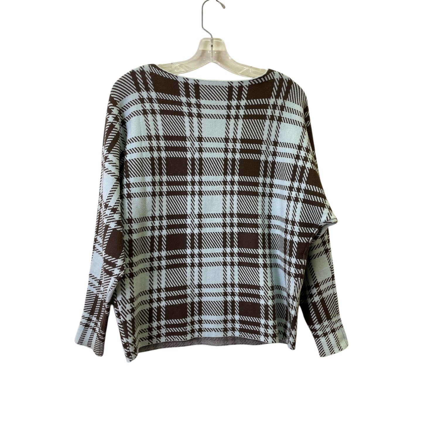 Sweater By Adrienne Vittadini In Blue & Brown, Size:S