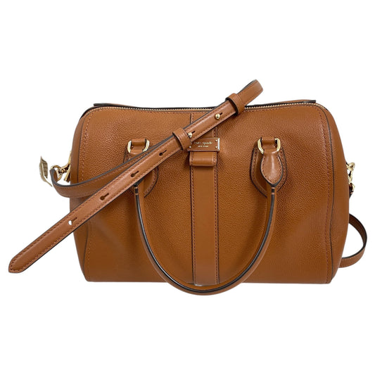 Crossbody Designer By Kate Spade In Brown & Gold, Size:Medium