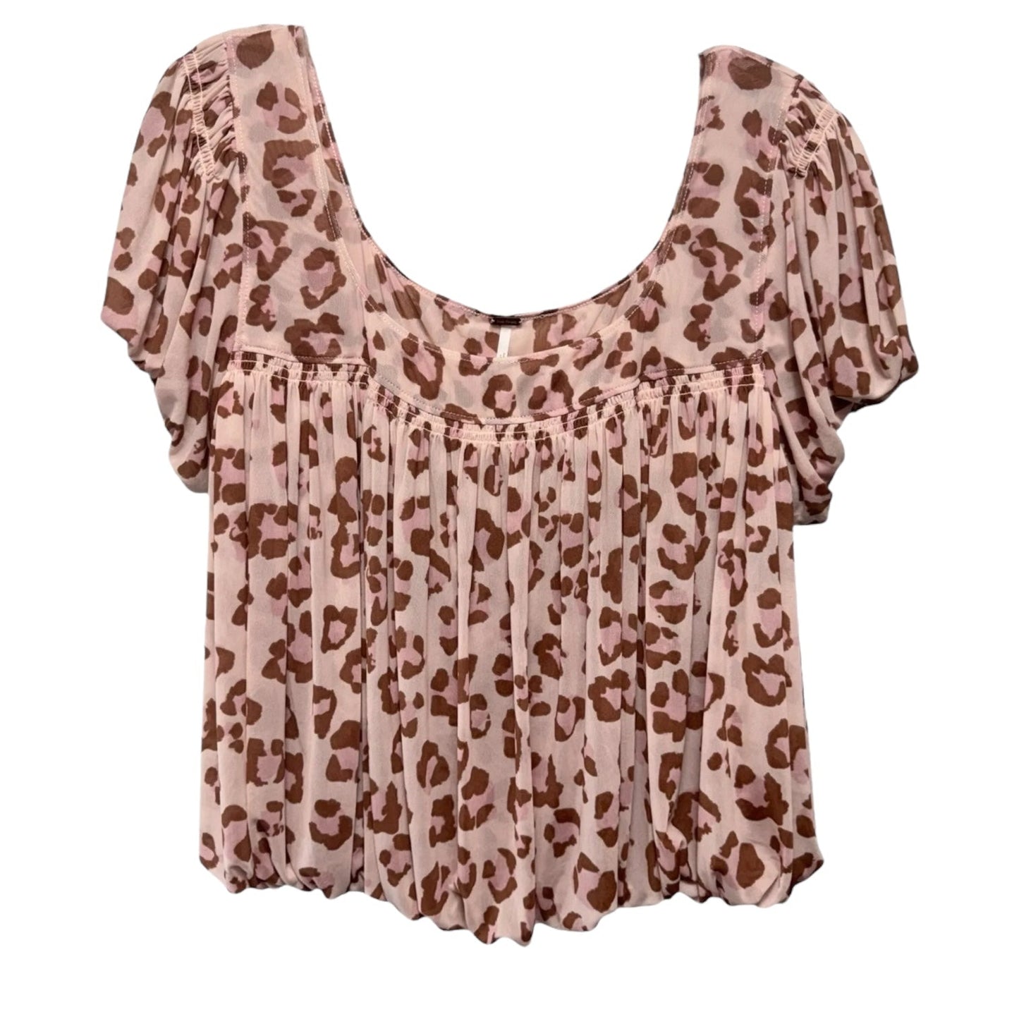 Meg's Blouse By Free People In Blush Pink Leopard Print , Size: S