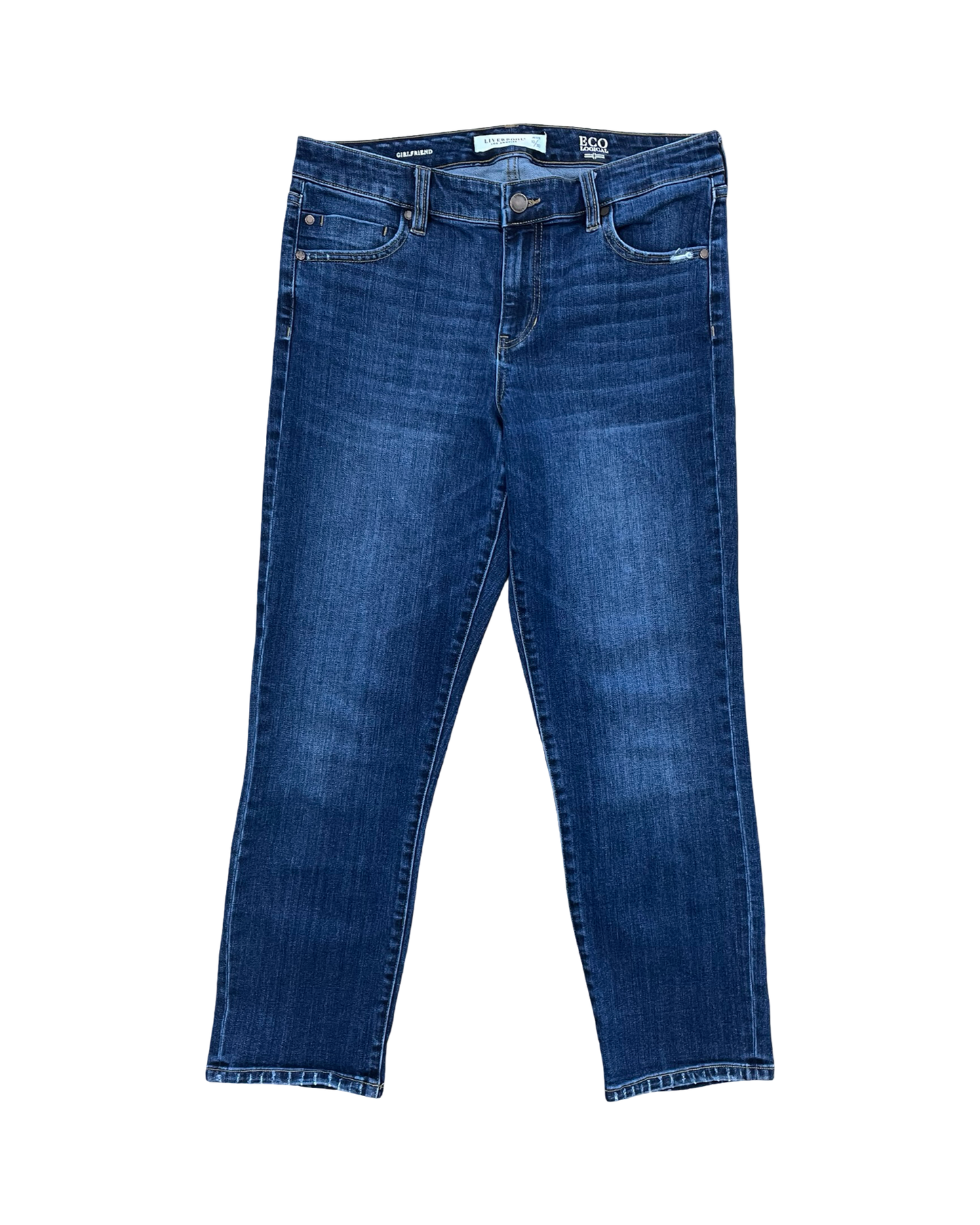 Jeans Boyfriend By Liverpool In Blue Denim, Size:10