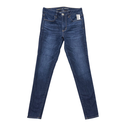 Jeans Skinny By American Eagle In Blue Denim, Size:6