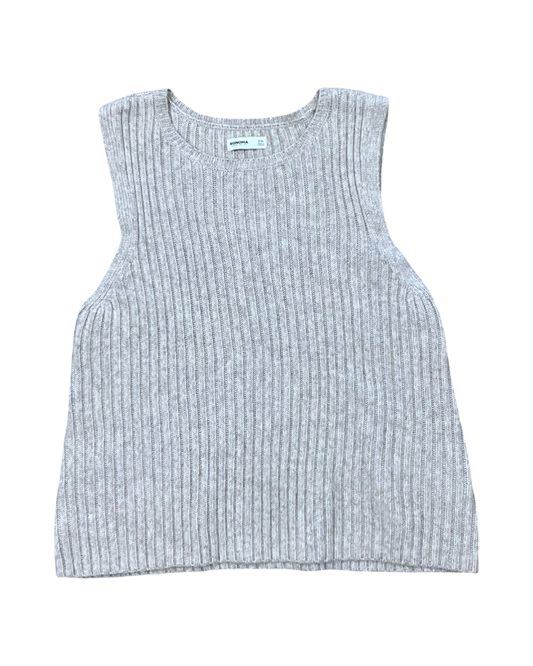 Top Sleeveless By Sonoma In Tan, Size:1X