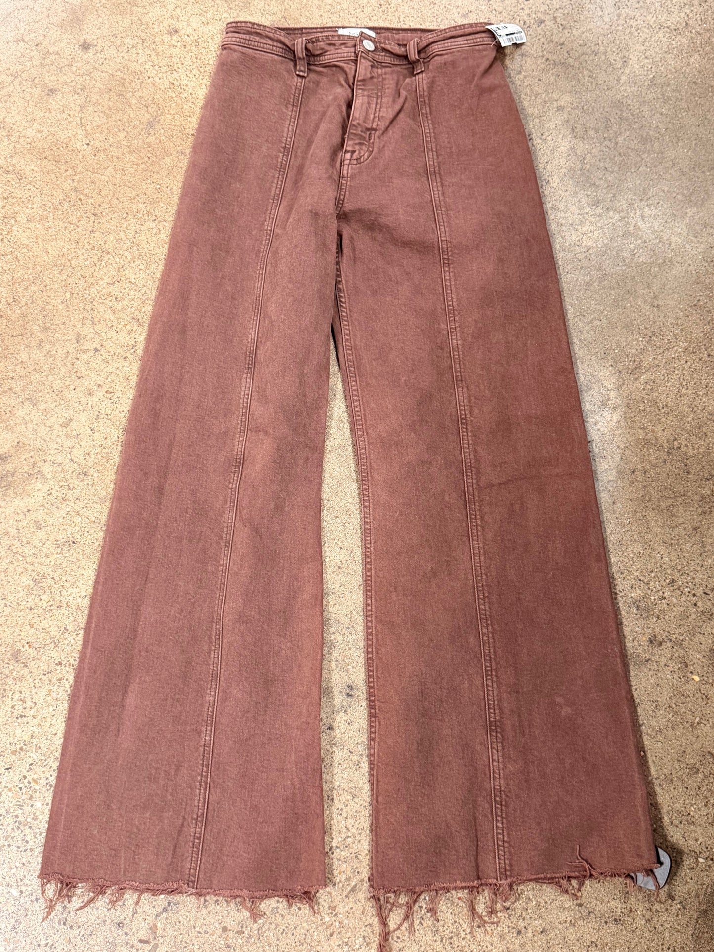 Jeans Wide Leg By Pistola In Brown, Size:4