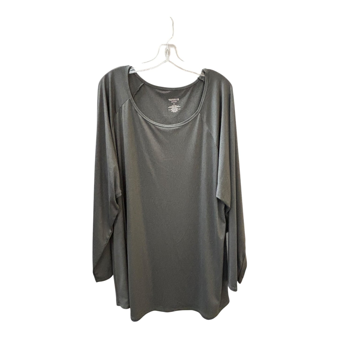 Athletic Top Ls Crewneck By Torrid In Grey, Size:4X