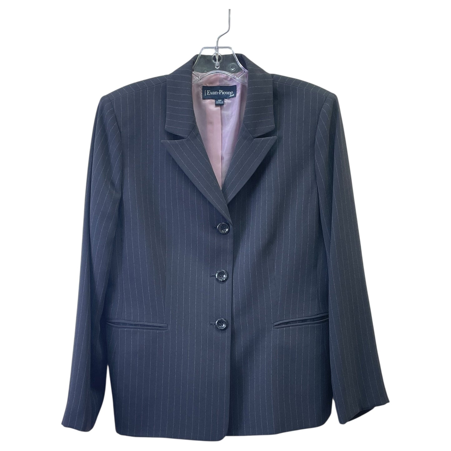 Pants Set 2Pc By Evan-Picone In Grey & Pink, Size:12P