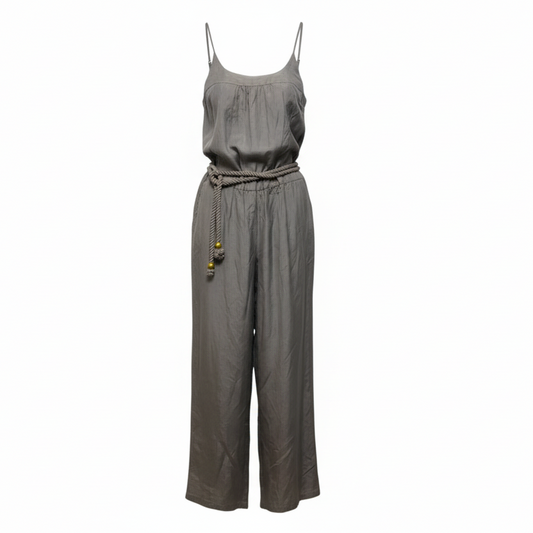 Silk-Linen Jumpsuit By Ali Ro In Grey, Size: 4