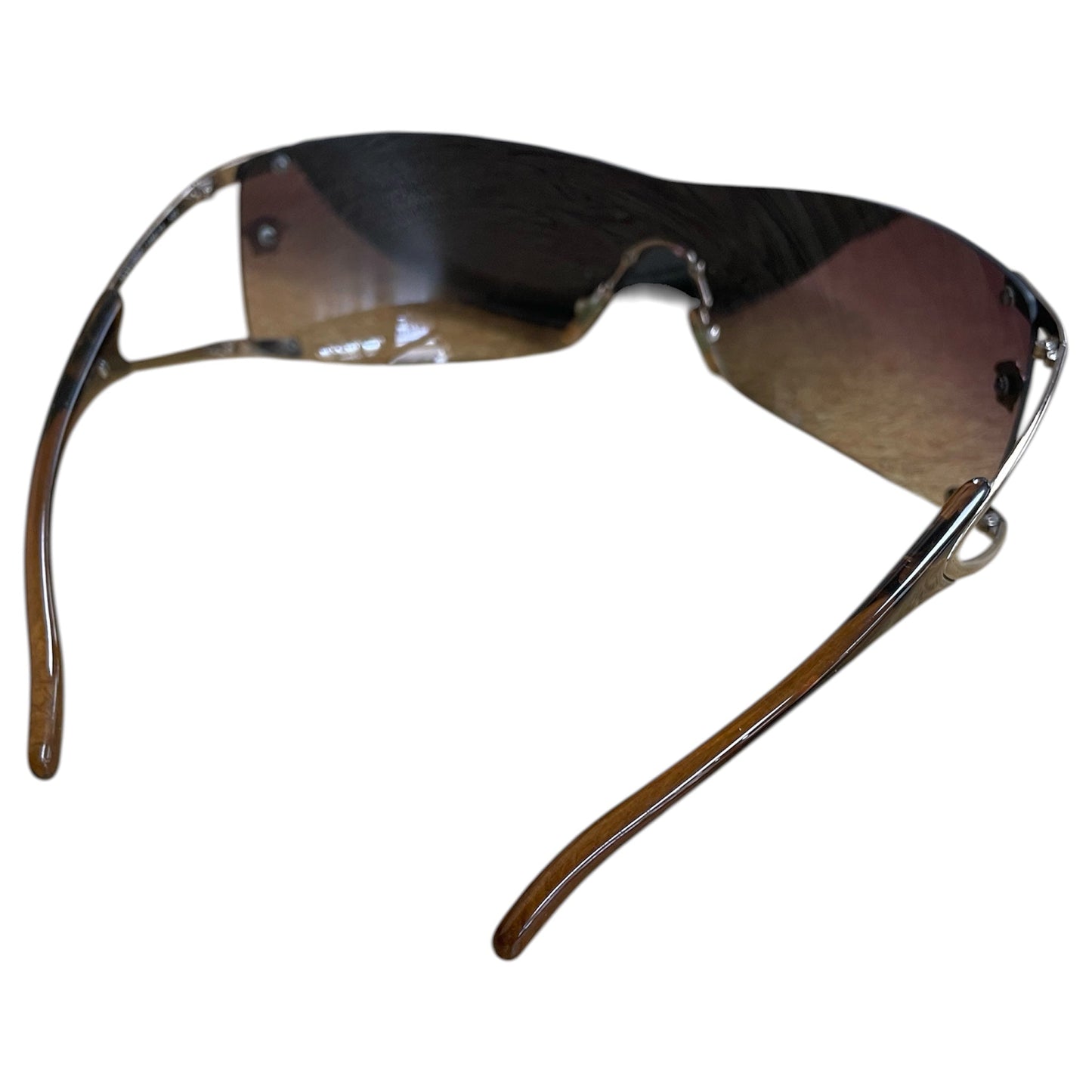 Sunglasses Luxury Designer By Versace In Brown & Gold