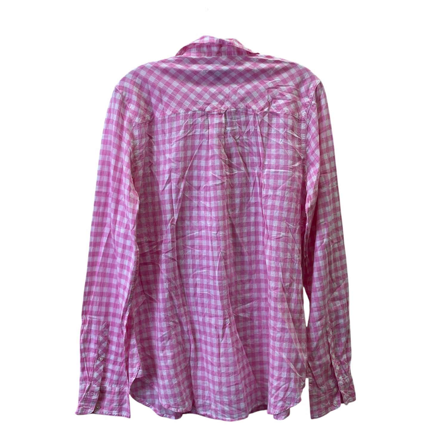 Top Ls By J. Crew In Pink & White, Size:L