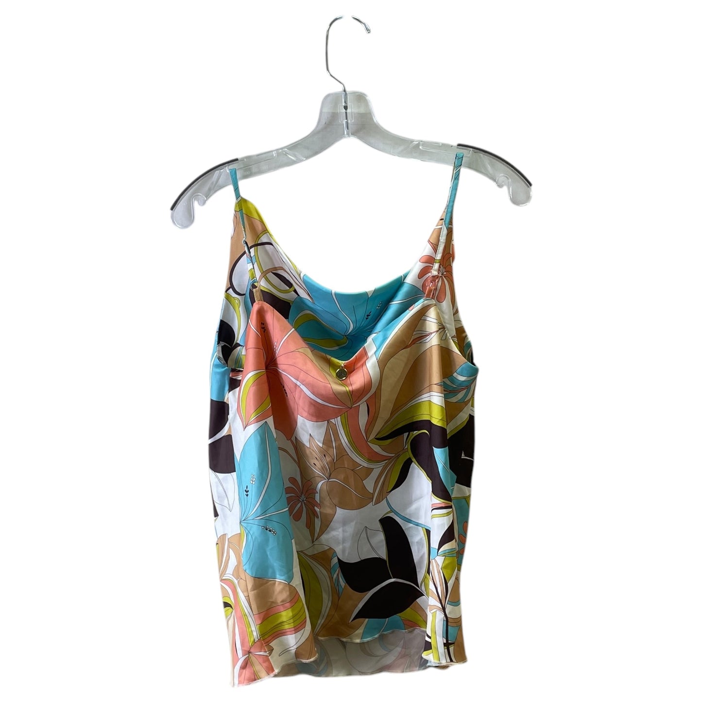 Top Sleeveless By Ake In Blue & Brown, Size:M