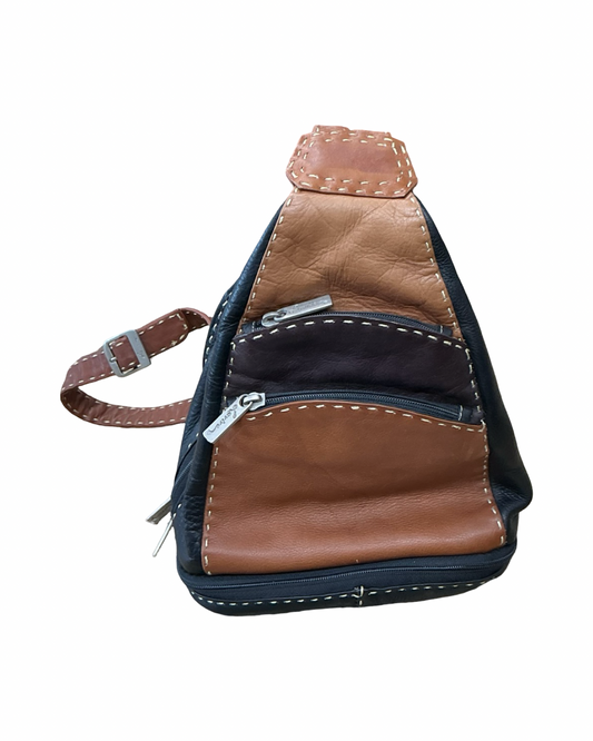 Backpack By Clothes Mentor In Black & Brown, Size:Medium