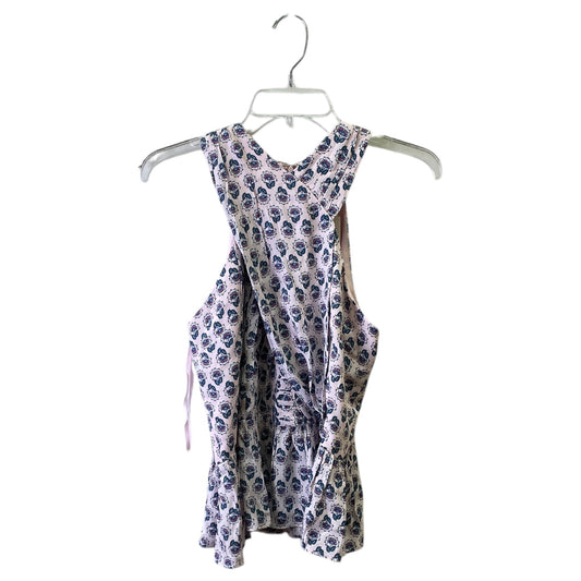 Top Sleeveless By Loft In Blue & Pink, Size:8